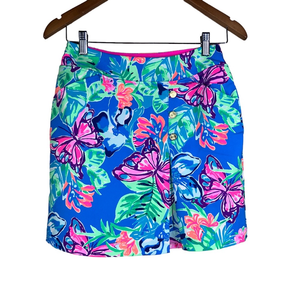 Lilly Pulitzer Luxetic Skort Butterfly "Isle Be Back" Print